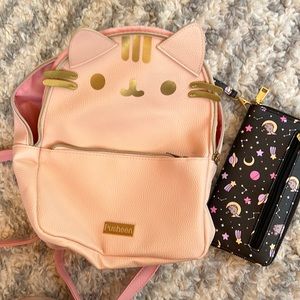 Pusheen backpack and wallet - great condition